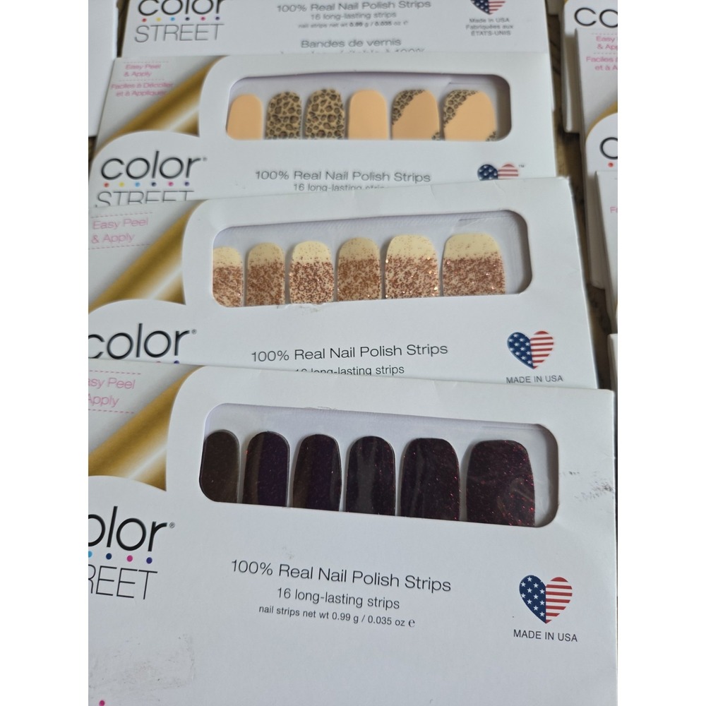 COLOR STREET NAIL STRIPS Lot Of 24 Nail Polish Strips Assorted Colors Designs - Picture 11 of 16